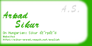 arpad sikur business card